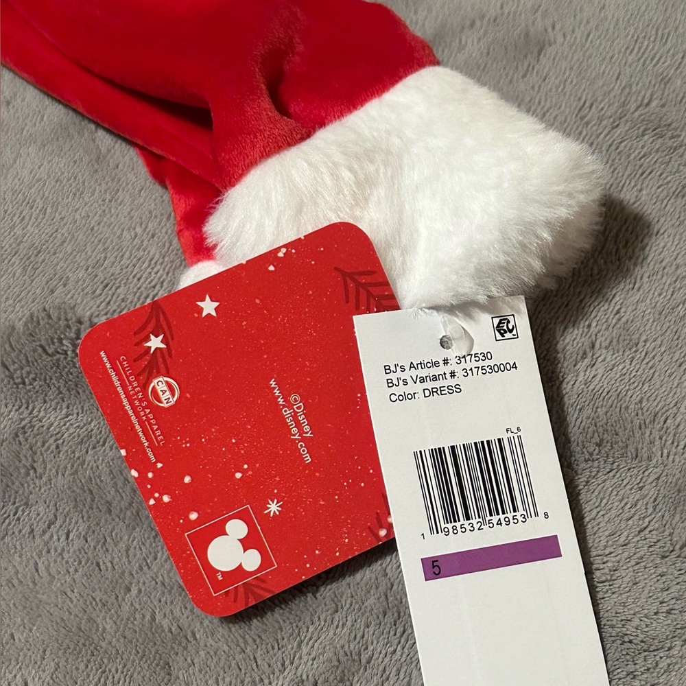 Disney Minnie Mouse Santa Holiday Costume Dress/ Size: 5/ NWT - Picture 8 of 8